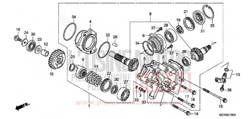 CARTER D'ENGRENAGE NT700VB de 2011